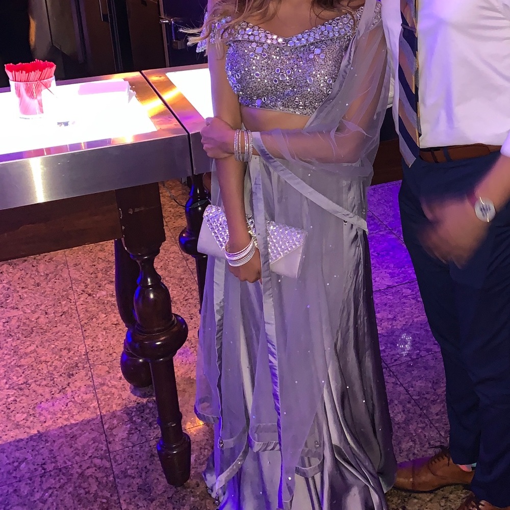 Indian Silver Lengha